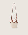 Bolso Mini Bucket Beige,CRUDO