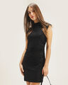 Vestido Negro Mesh,NEGRO