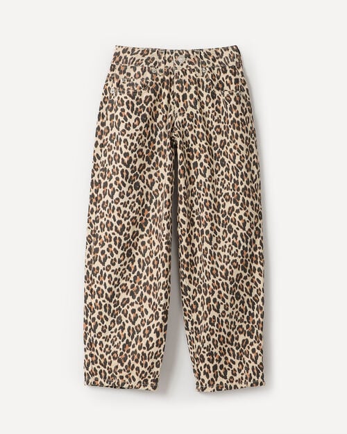 Jeans Fit Barrel Beige