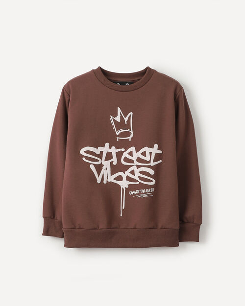 Sudadera Caf&eacute; Cerrada