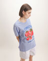 Playera Dise&ntilde;o Tomates,AZUL CIELO