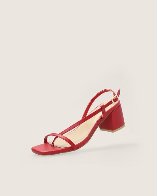 Sandalia Tac&oacute;n Rojo