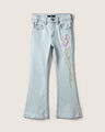 Jeans Fit Flare,AZUL CIELO