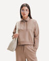 Sudadera Caf&eacute; Zipper,CAFE CLARO