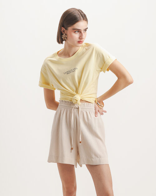 Playera Amarilla Texto