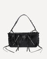 Bolso Negro Trenzado,NEGRO