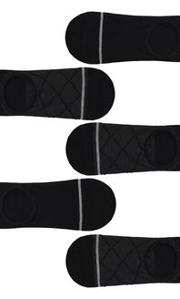 Set De 5 Calcetines Invisibles Color Negro