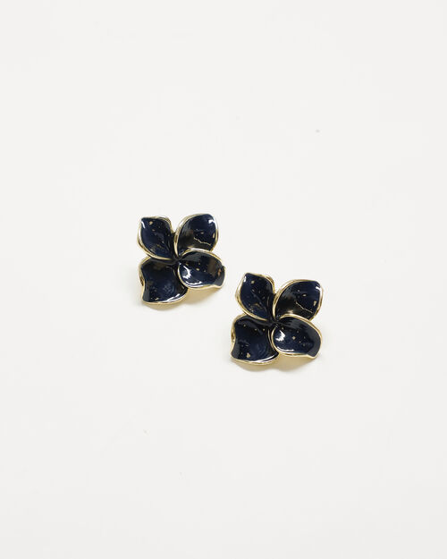 Aretes Negros Flor
