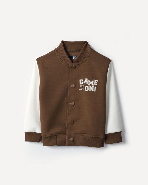 Sudadera Caf&eacute; Botones