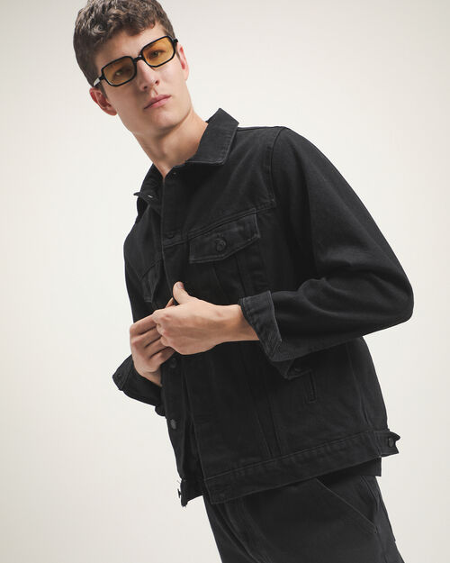 Chamarra Negra De Mezclilla