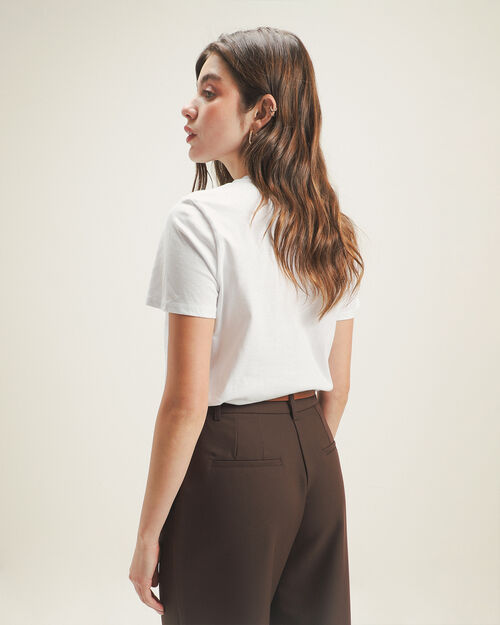 Playera Estampada Blanca