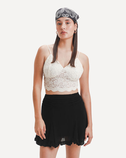 Top Beige Encaje