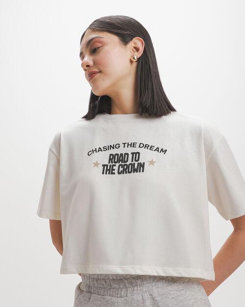 Playera Blanca Cropped