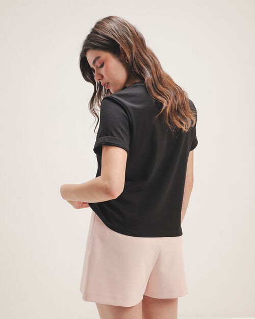 Playera Negra Boxy