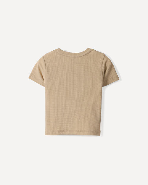 Playera Bloques Beige