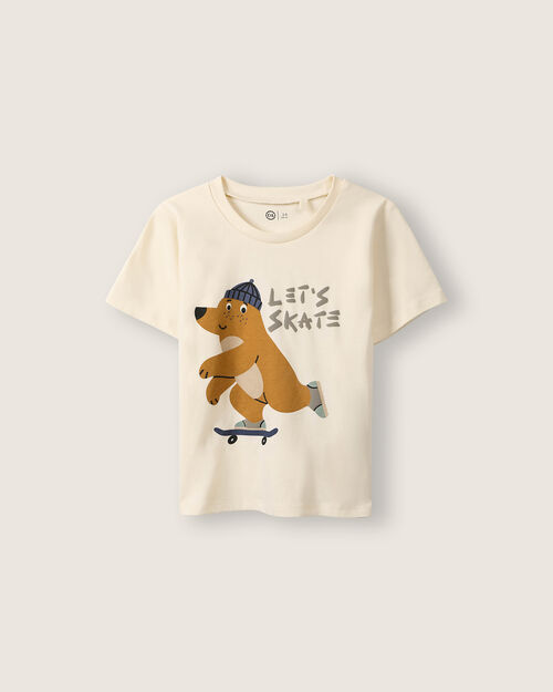 Playera Beige Manga Corta