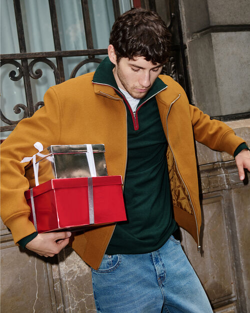 Chamarra Bomber Naranja