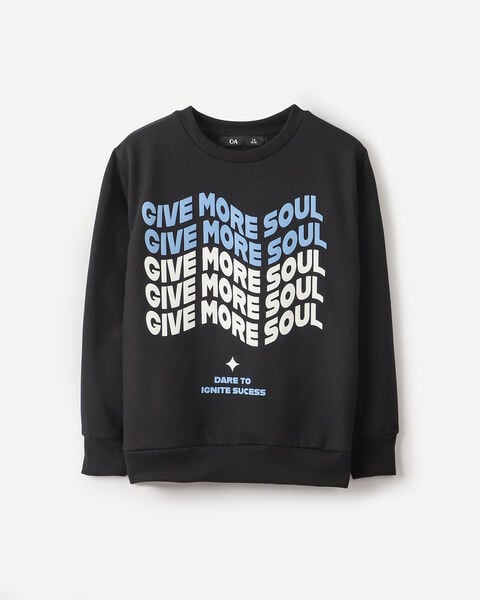 Sudadera Negra Estampada