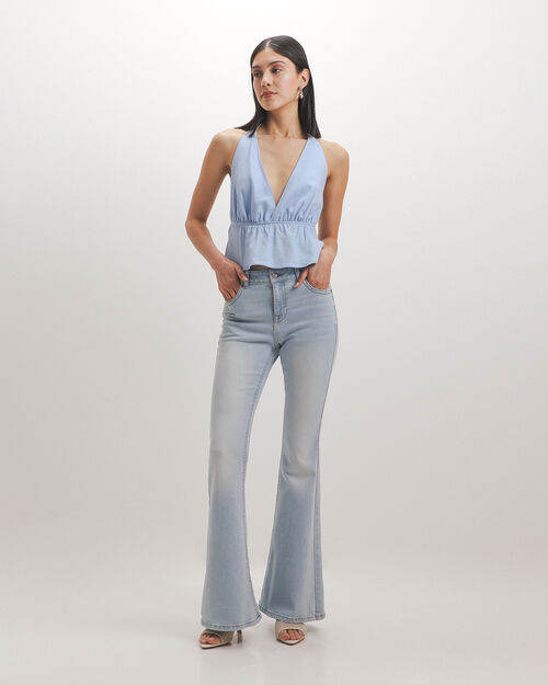 Jeans Flare Azul