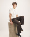 Playera Fit Relaxed Negra,BLANCO HUESO