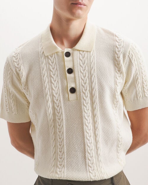 Polo Textura Manga Corta