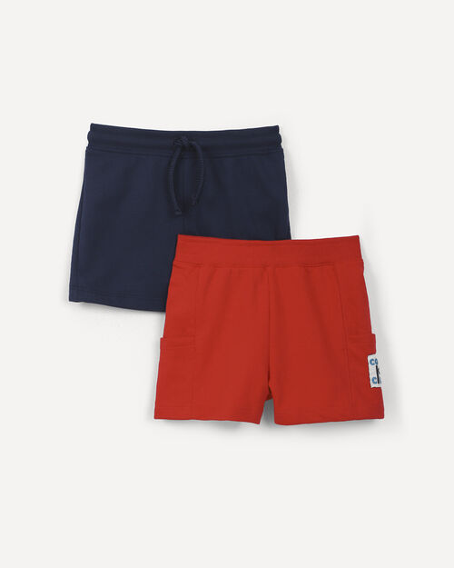 Set Short Rojo Y Azul