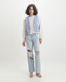 Straight Jeans Destrucciones,AZUL CIELO