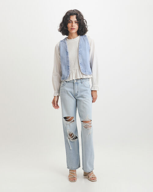 Jeans Straight Destrucciones