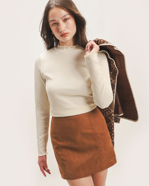 Top Beige Cuello Alto