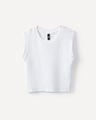 Tank Top Acanalado,BLANCO