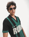 Polo Tejida Estampada,NEGRO