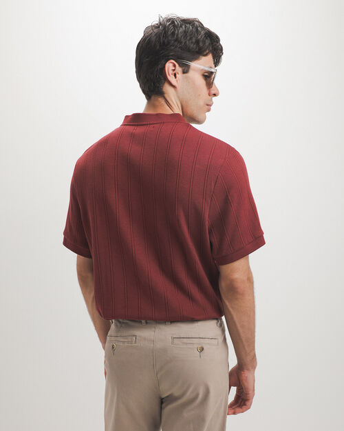 Playera Henley Roja