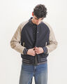 Chamarra Bomber Beige,AZUL MARINO