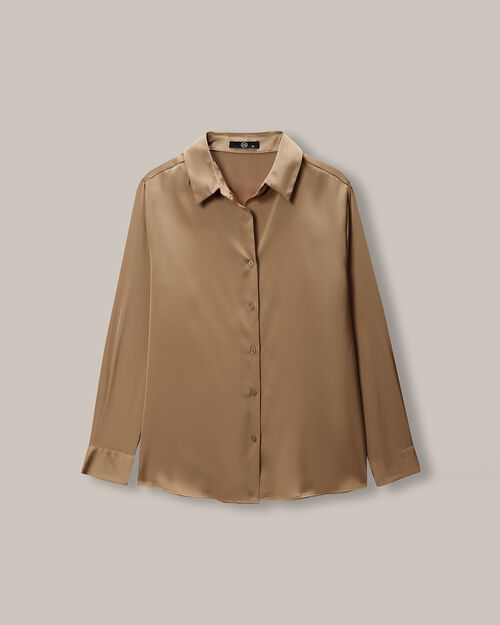 Camisa Manga Larga Café