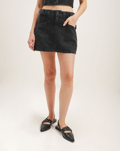Falda Mini Mezclilla