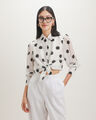 Camisa Estampado Lunares,BLANCO HUESO