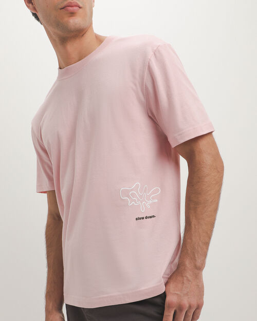 Playera Rosa Estampada