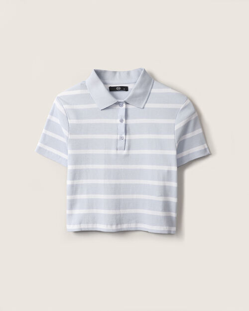 Polo Cropped Azul