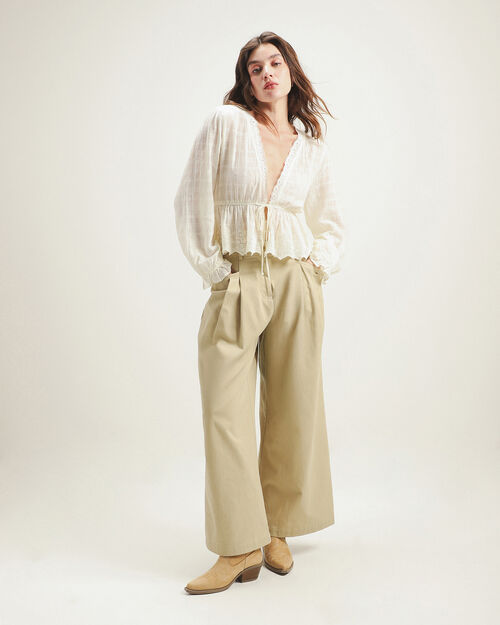 Blusa Beige Peplum