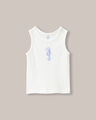 Tank Top Estampada Azul,BLANCO P1