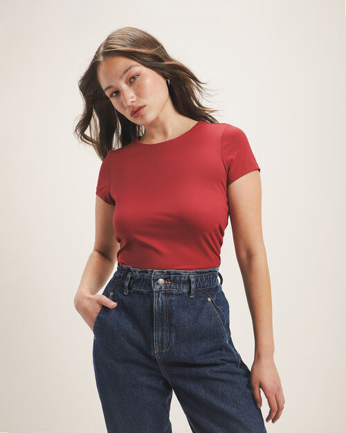 Crop Top Manga Corta