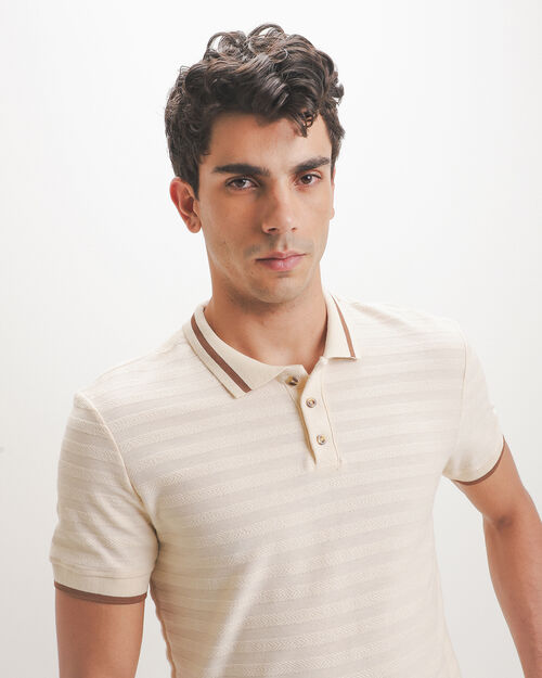 Polo Textura Beige