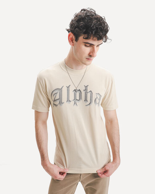 Playera Texto Alpha