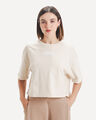 Playera Boxy Blanca,ARENA