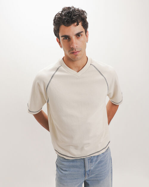 Playera Boxy Beige