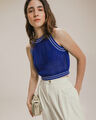 Crop Top Cuello Halter,AZUL ELECTRICO
