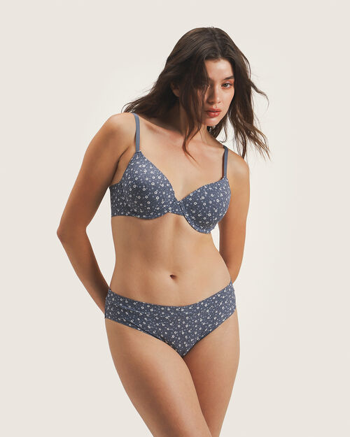 Brasier Azul Estampado