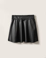Falda Mini Efecto Piel,NEGRO