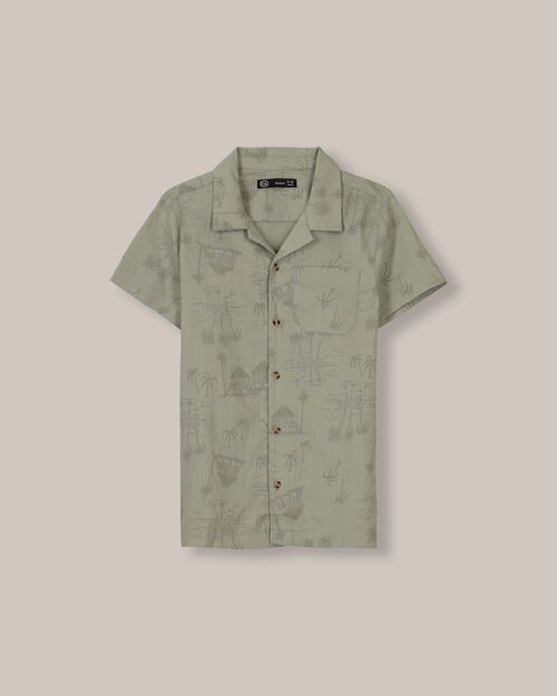 Camisa Verde Estampada