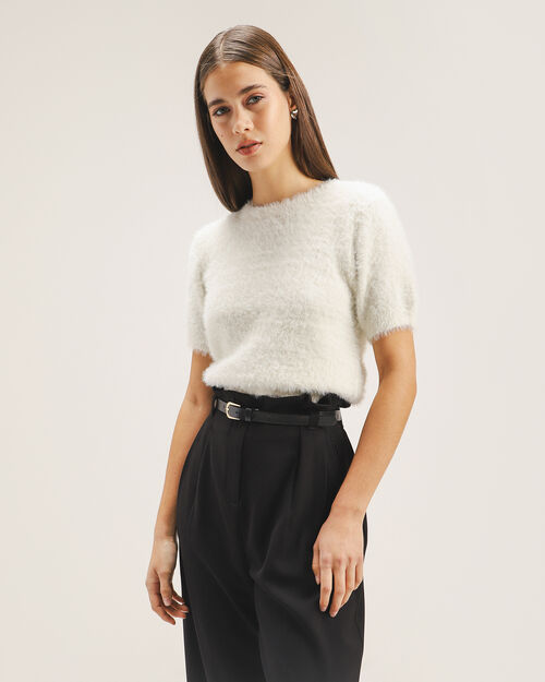 Blusa Cropped De Punto